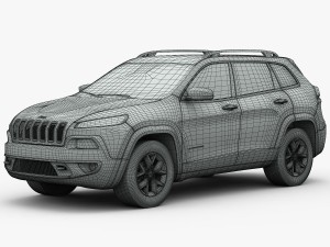 jeep cherokee trailhawk 2014 detailed interior Modèle 3D