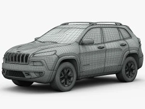 jeep cherokee trailhawk 2014 detailed interior 3D Model