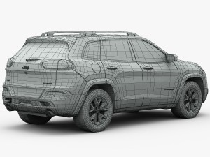 jeep cherokee trailhawk 2014 detailed interior Modèle 3D