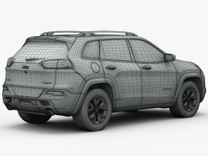 jeep cherokee trailhawk 2014 detailed interior Modèle 3D