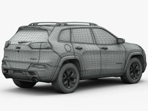 jeep cherokee trailhawk 2014 detailed interior 3D Model