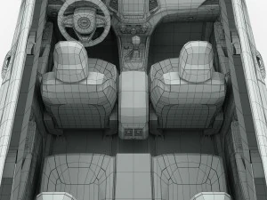 jeep cherokee trailhawk 2014 detailed interior 3D Model