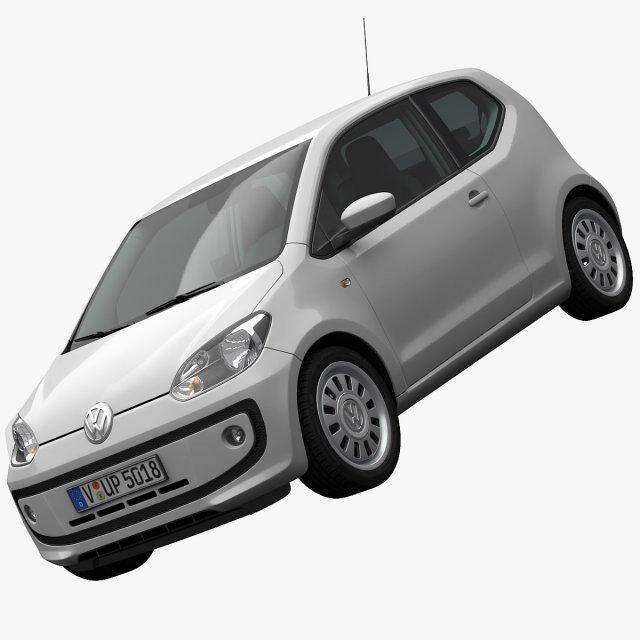 volkswagen up 2013 detailed interior 3D Модель .c4d .max .obj .3ds .fbx .stl .blend 