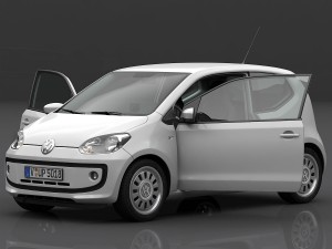 volkswagen up 2013 detailed interior 3D Модель