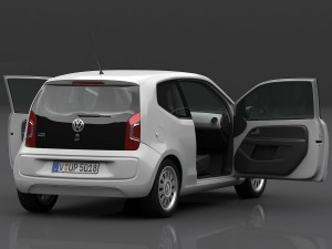 volkswagen up 2013 detailed interior 3D Модель