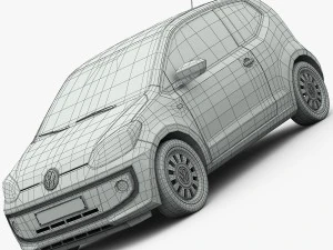 volkswagen up 2013 detailed interior 3D Model