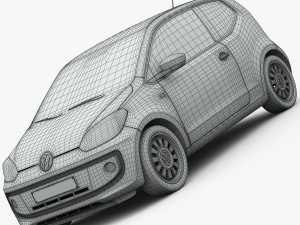 volkswagen up 2013 detailed interior 3D Модель