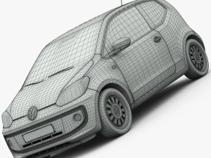 volkswagen up 2013 detailed interior 3D Model