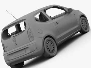 volkswagen up 2013 detailed interior 3D Model