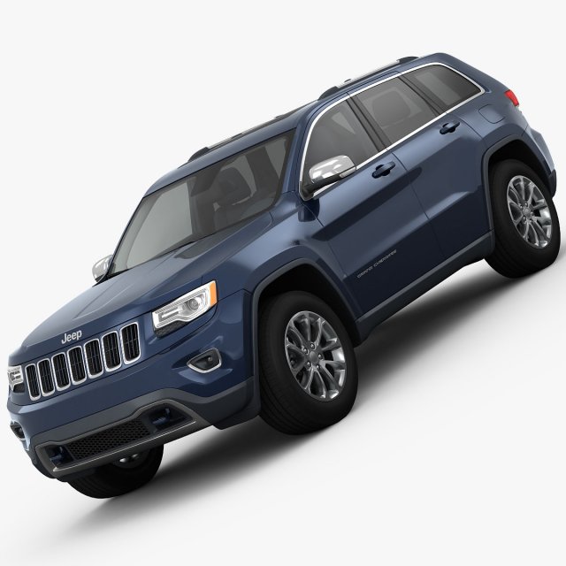jeep grand cherokee 2014 detailed interior 3D Model .c4d .max .obj .3ds .fbx .stl .blend 