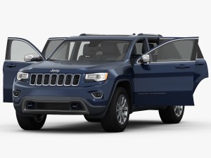 jeep grand cherokee 2014 detailed interior 3D Model