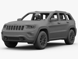 jeep grand cherokee 2014 detailed interior 3D Model
