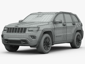 jeep grand cherokee 2014 detailed interior 3D Model