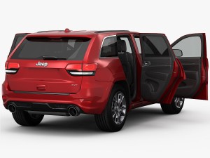 jeep grand cherokee srt 2015 detailed interior 3D Model