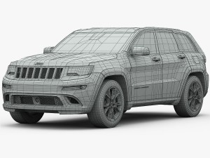 jeep grand cherokee srt 2015 detailed interior 3D Model