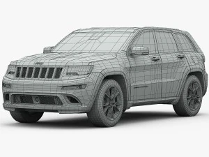 jeep grand cherokee srt 2015 detailed interior 3D Model