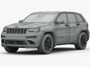jeep grand cherokee srt 2015 detailed interior 3D Model