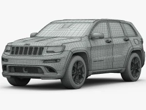 jeep grand cherokee srt 2015 detailed interior 3D Model