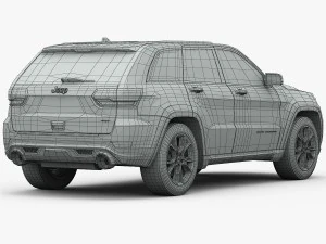 jeep grand cherokee srt 2015 detailed interior 3D Model