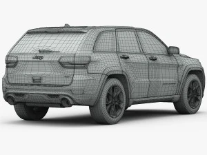 jeep grand cherokee srt 2015 detailed interior 3D Model