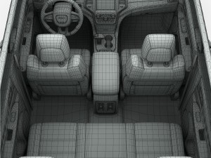 jeep grand cherokee srt 2015 detailed interior 3D Model