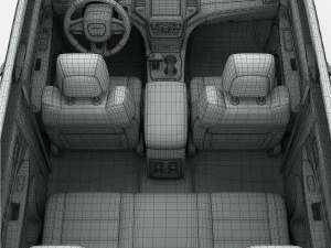 jeep grand cherokee srt 2015 detailed interior 3D Model