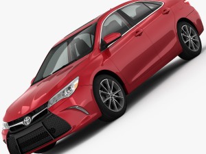 toyota camry xse 2015 detailed interior 3D Модель