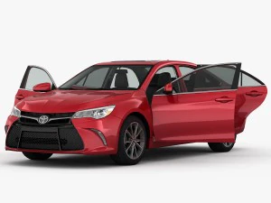 toyota camry xse 2015 detailed interior 3D Model