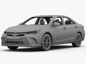 toyota camry xse 2015 detailed interior 3D 模型