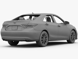 toyota camry xse 2015 detailed interior 3D 模型