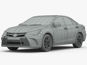 toyota camry xse 2015 detailed interior 3D 模型