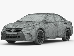 toyota camry xse 2015 detailed interior 3D 模型