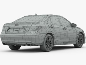toyota camry xse 2015 detailed interior 3D 模型
