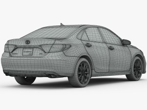 toyota camry xse 2015 detailed interior 3D 模型