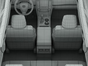 toyota camry xse 2015 detailed interior 3D 模型