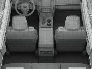 toyota camry xse 2015 detailed interior 3D Model