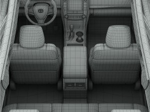 toyota camry xse 2015 detailed interior 3D 模型