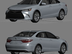 toyota camry xle 2015 detailed interior 3D Модель