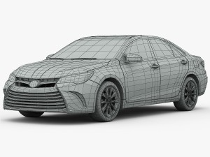 toyota camry xle 2015 detailed interior 3D Модель