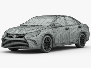 toyota camry xle 2015 detailed interior 3D Модель