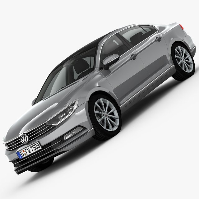volkswagen passat 2015 detailed interior Model 3D .c4d .max .obj .3ds .fbx .stl .blend 
