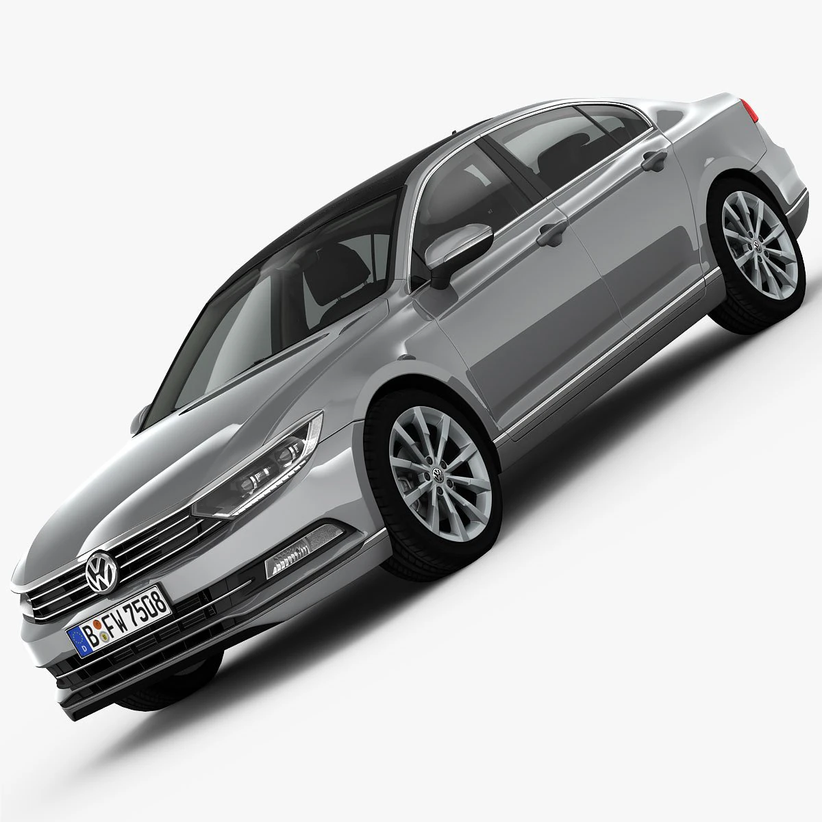 volkswagen passat 2015 detailed interior 3D Model .c4d .max .obj .3ds .fbx .stl .blend 