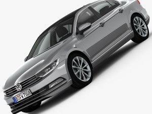 volkswagen passat 2015 detailed interior 3D Model