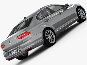 volkswagen passat 2015 detailed interior Model 3D