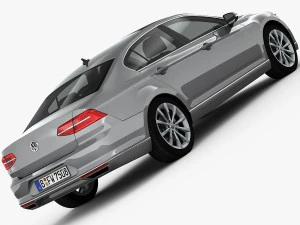 volkswagen passat 2015 detailed interior 3D Model