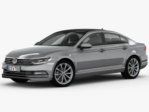volkswagen passat 2015 detailed interior 3D Model