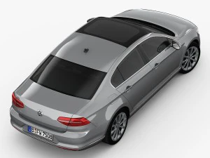 volkswagen passat 2015 detailed interior 3D Model