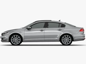 volkswagen passat 2015 detailed interior 3D Model