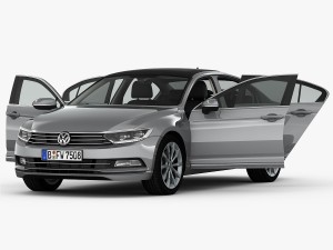volkswagen passat 2015 detailed interior Model 3D