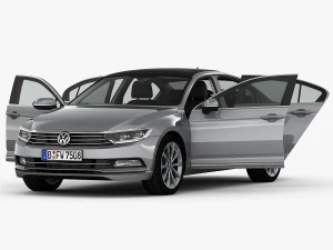 volkswagen passat 2015 detailed interior 3D Model